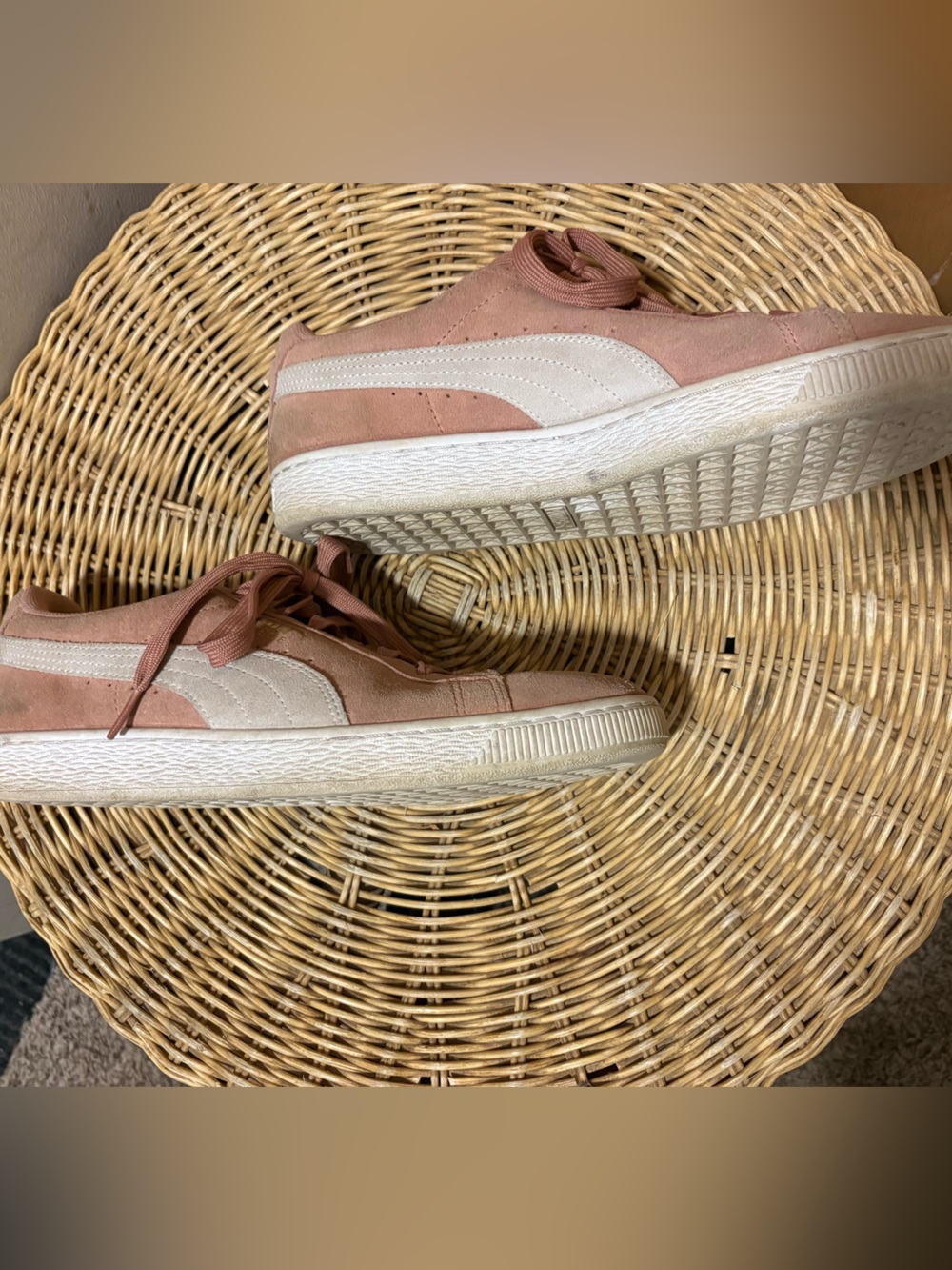 Puma Suede Sneakers in Dusty Rose with White Formstrip - Picture 2 of 8
